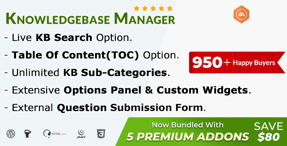 BWL Knowledge Base Manager Preview Wordpress Plugin - Rating, Reviews, Demo & Download