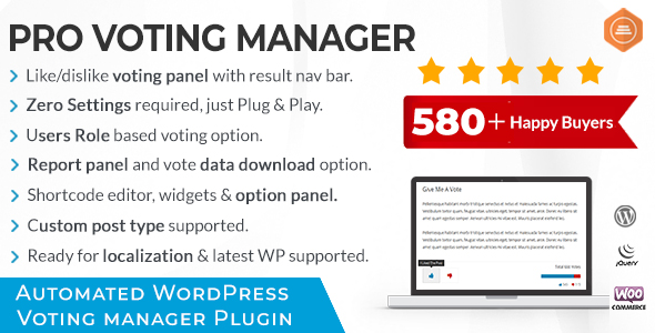BWL Pro Voting Manager Preview Wordpress Plugin - Rating, Reviews, Demo & Download