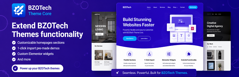 BZOTech Theme Core Preview Wordpress Plugin - Rating, Reviews, Demo & Download