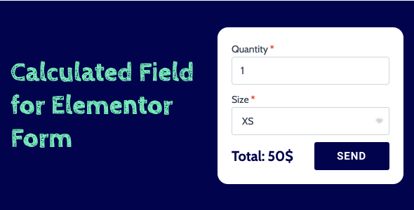 Calculated Field For Elementor Form Preview Wordpress Plugin - Rating, Reviews, Demo & Download