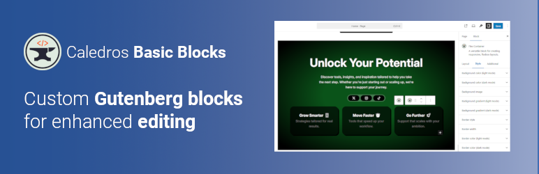 Caledros Basic Blocks Preview Wordpress Plugin - Rating, Reviews, Demo & Download