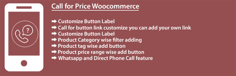 Call For Price Woocommerce Preview Wordpress Plugin - Rating, Reviews, Demo & Download