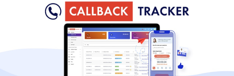 Callback Tracker – Click To Call Widget Offering Callbacks, Live Chats, Email, And SMS Messaging For Streamlined Customer Interactions Preview Wordpress Plugin - Rating, Reviews, Demo & Download