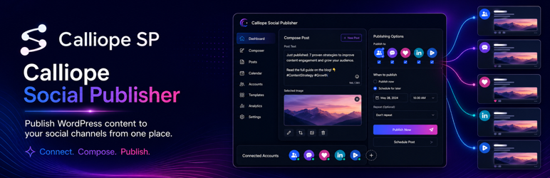 Calliope Social Publisher Preview Wordpress Plugin - Rating, Reviews, Demo & Download