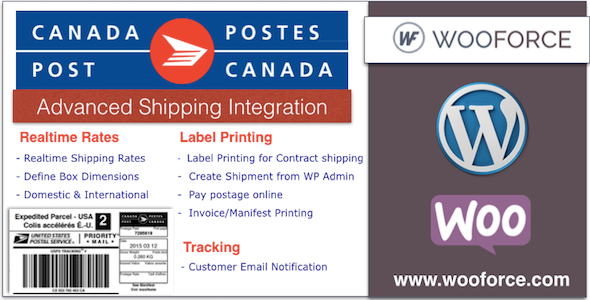 Canada Post WooCommerce Shipping With Print Label Preview Wordpress Plugin - Rating, Reviews, Demo & Download