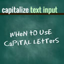 Capitalize Text Input