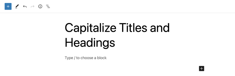 Capitalize Titles And Headings Preview Wordpress Plugin - Rating, Reviews, Demo & Download