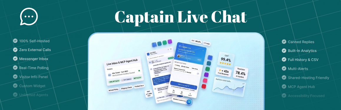 Captain Live Chat Preview Wordpress Plugin - Rating, Reviews, Demo & Download