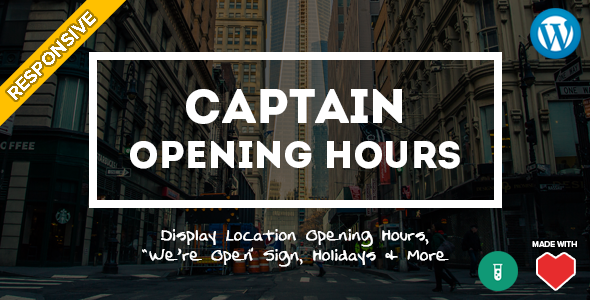 Captain Opening Hours – WordPress Plugin & Widget Preview - Rating, Reviews, Demo & Download