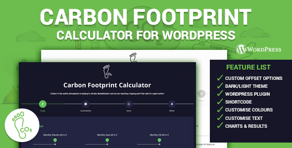 Carbon Footprint Calculator Plugin for Wordpress Preview - Rating, Reviews, Demo & Download