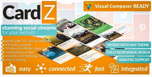 CardZ Social Stream Plugin for Wordpress Preview - Rating, Reviews, Demo & Download