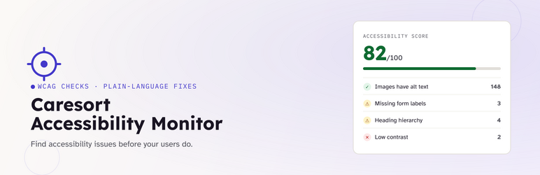 Caresort Accessibility Monitor Preview Wordpress Plugin - Rating, Reviews, Demo & Download