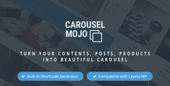 Carousel Mojo – Turn Content Into Beautiful Carousel Preview Wordpress Plugin - Rating, Reviews, Demo & Download