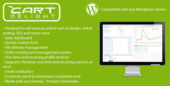 CartDelight – Service Commerce Wordpress Plugin Preview - Rating, Reviews, Demo & Download