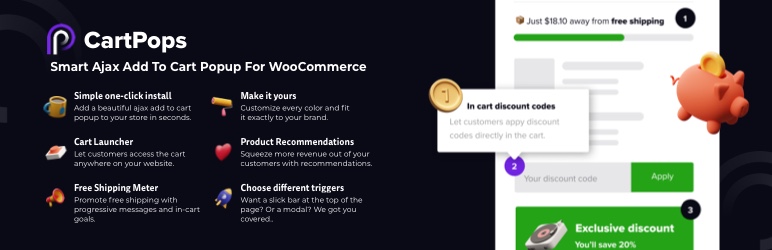 CartPops – High Converting Add To Cart Popup For WooCommerce Preview Wordpress Plugin - Rating, Reviews, Demo & Download