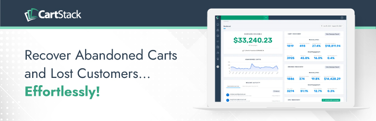 CartStack For WooCommerce Preview Wordpress Plugin - Rating, Reviews, Demo & Download