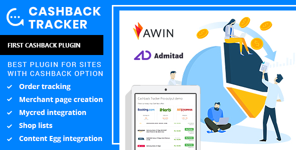Cashback Tracker Wordpress Plugin Preview - Rating, Reviews, Demo & Download