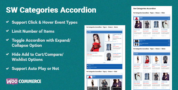Categories Accordion WooCommercre WordPress Plugin Preview - Rating, Reviews, Demo & Download