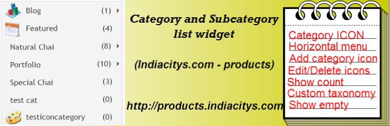 Category And Subcategory List Widget Preview Wordpress Plugin - Rating, Reviews, Demo & Download