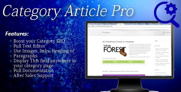 Category Article Pro Preview Wordpress Plugin - Rating, Reviews, Demo & Download