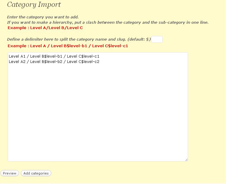 Category Import Preview Wordpress Plugin - Rating, Reviews, Demo & Download