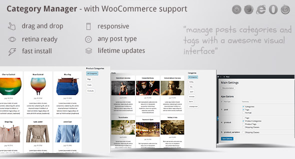 Category Manager – With Drag, Drop And WooCommerce Preview Wordpress Plugin - Rating, Reviews, Demo & Download