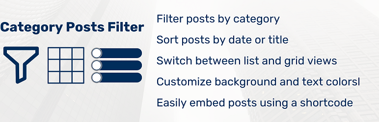 Category Posts Filter Preview Wordpress Plugin - Rating, Reviews, Demo & Download