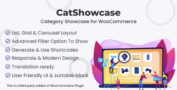 CatShowcase – Category Showcase For WooCommerce Preview Wordpress Plugin - Rating, Reviews, Demo & Download