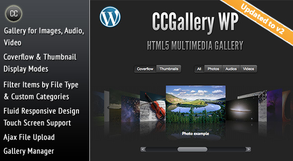 CCGallery WP – Multimedia Gallery Wordpress Plugin Preview - Rating, Reviews, Demo & Download
