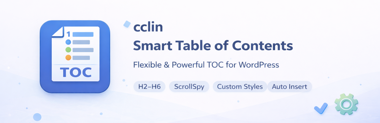 Cclin Smart Table Of Contents Preview Wordpress Plugin - Rating, Reviews, Demo & Download