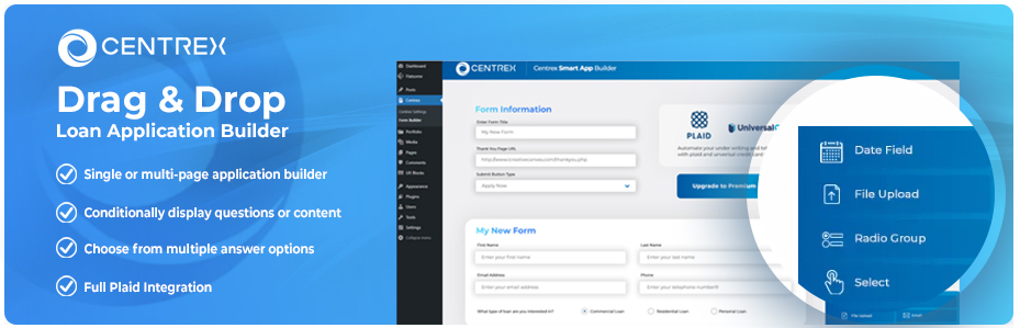 Centrex Smart Web Form Builder Preview Wordpress Plugin - Rating, Reviews, Demo & Download