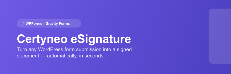 Certyneo ESignature Preview Wordpress Plugin - Rating, Reviews, Demo & Download