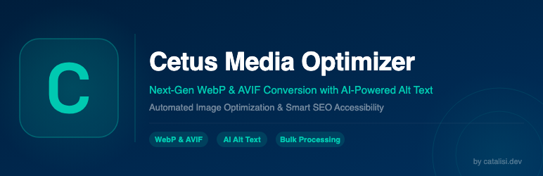 Cetus Image Converter & AI Alt Text Preview Wordpress Plugin - Rating, Reviews, Demo & Download