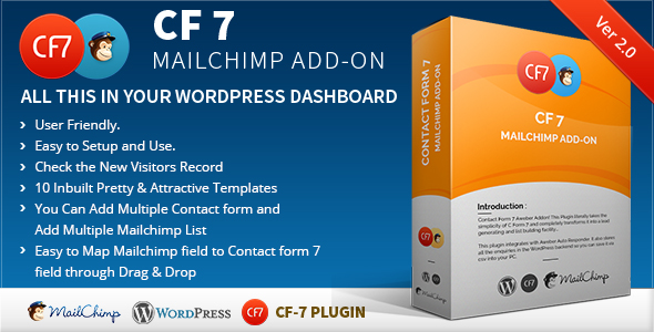 CF7 7 Mailchimp Add-on Preview Wordpress Plugin - Rating, Reviews, Demo & Download