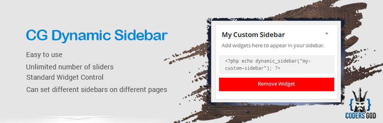CG Dynamic Sidebar Preview Wordpress Plugin - Rating, Reviews, Demo & Download