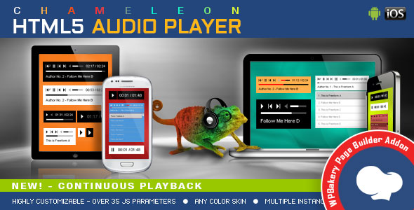 Chameleon Audio Player Addon For WPBakery Page Builder Preview Wordpress Plugin - Rating, Reviews, Demo & Download
