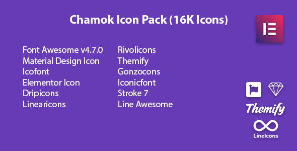 Chamok Icon Pack- Addon For Elementor Page Builder Preview Wordpress Plugin - Rating, Reviews, Demo & Download