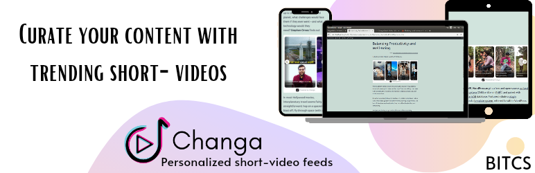 Changa : Personalized Short-video Feeds Preview Wordpress Plugin - Rating, Reviews, Demo & Download