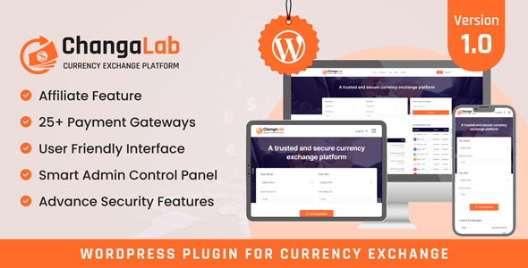 ChangaLab – Currency Exchange WordPress Plugin Preview - Rating, Reviews, Demo & Download