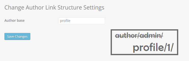 Change Author Link Structure Preview Wordpress Plugin - Rating, Reviews, Demo & Download
