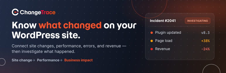 ChangeTrace Preview Wordpress Plugin - Rating, Reviews, Demo & Download