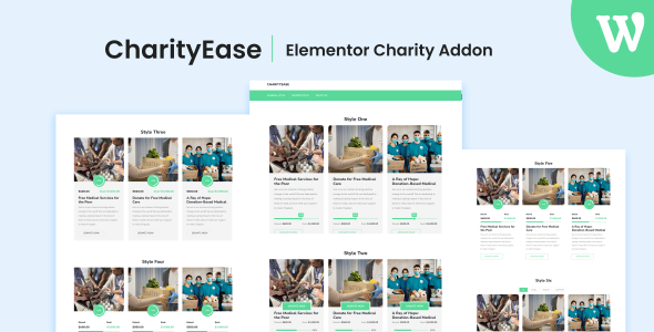 CharityEase – Elementor Charity Addon Preview Wordpress Plugin - Rating, Reviews, Demo & Download