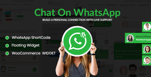 Chat On WhatsApp – WhatsApp Chat Plugin For WordPress Preview - Rating, Reviews, Demo & Download