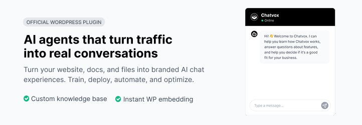 Chatvox Preview Wordpress Plugin - Rating, Reviews, Demo & Download