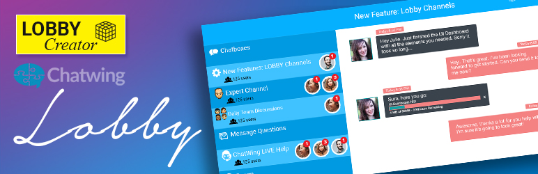 ChatWING Lobby – Group Chat Rooms + 1 On 1 Live Chat Preview Wordpress Plugin - Rating, Reviews, Demo & Download