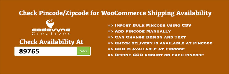 Check Pincode/Zipcode For Shipping Availability Preview Wordpress Plugin - Rating, Reviews, Demo & Download