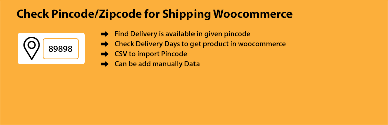 Check Pincode/Zipcode For Shipping Woocommerce Preview Wordpress Plugin - Rating, Reviews, Demo & Download