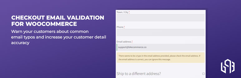 Checkout Email Validation For WooCommerce Preview Wordpress Plugin - Rating, Reviews, Demo & Download