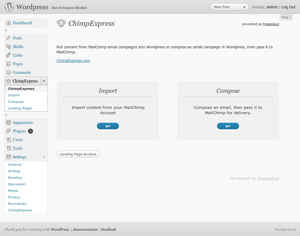 ChimpExpress Preview Wordpress Plugin - Rating, Reviews, Demo & Download