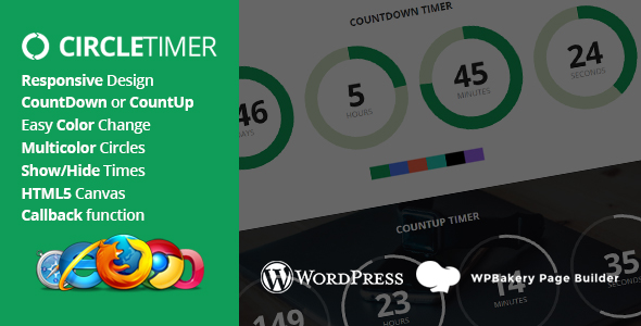 CircleTimer – Addon For WPBakery Page Builder Preview Wordpress Plugin - Rating, Reviews, Demo & Download